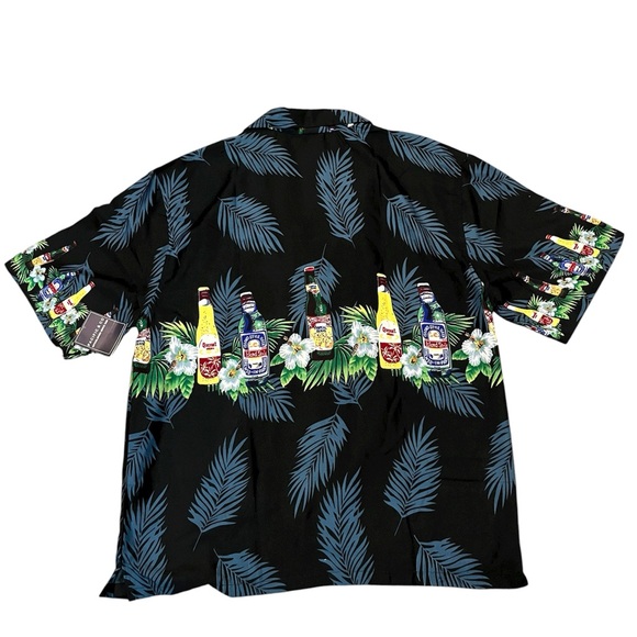 Pacific & Co Tropical Beer Blue Button Down Shirt Size: XL - Picture 6 of 8